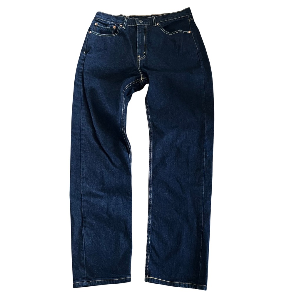 Levi Strauss & Co. Women Straight Leg 505 Jeans W34 L32 Dark Indigo Denim